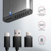 AXAGON EEM2-SG2 RAW BOX Etui zewnętrzne na dyski SSD M.2 USB-C 3.2 Gen 2 - srebrny-14451054