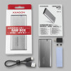 AXAGON EEM2-SG2 RAW BOX Etui zewnętrzne na dyski SSD M.2 USB-C 3.2 Gen 2 - srebrny-14451058