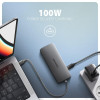 AXAGON HMC-8HLSA Wieloportowy koncentrator USB-C 3.2 Gen 1, 3x USB-A + 4K/60Hz HDMI + SD/microSD, Gigabit LAN, Audio, PD