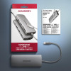 AXAGON HMC-8HLSA Wieloportowy koncentrator USB-C 3.2 Gen 1, 3x USB-A + 4K/60Hz HDMI + SD/microSD, Gigabit LAN, Audio, PD