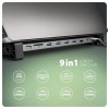 Koncentrator wieloportowy AXAGON HMC-10HLS, 4x USB-A i 2x USB-C, HDMI 4K/60Hz, RJ-45, SD/microSD, PD 100W-14463751