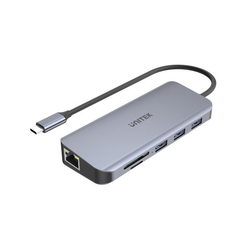 UNITEK HUB USB-C 3XUSB 3.1, PD, HDMI, SD, VGA RJ45-1444023