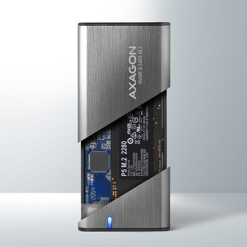 AXAGON EEM2-SG2 RAW BOX Etui zewnętrzne na dyski SSD M.2 USB-C 3.2 Gen 2 - srebrny-14451050