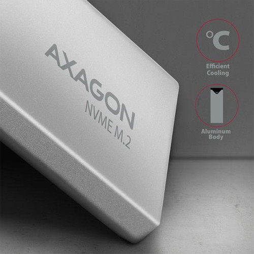 Axagon EEM2-UG2 obudowa do dysków twardych Obudowa SSD Czarny, Szary M.2-14451104