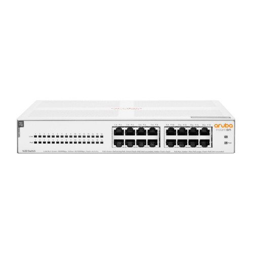 Aruba Instant On 1430 16G Class4 PoE 124W Nie zarządzany L2 Gigabit Ethernet (10/100/1000) Obsługa PoE 1U Biały-14454