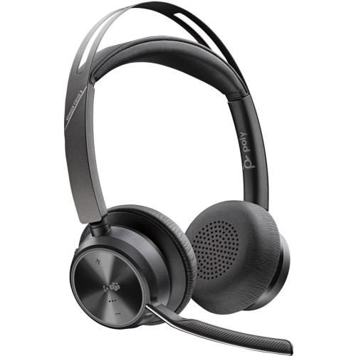 POLY Zestaw słuchawkowy Voyager Focus 2 z certyfikatem Microsoft Teams USB-C-C + przejściówka USB-C/A-14474076