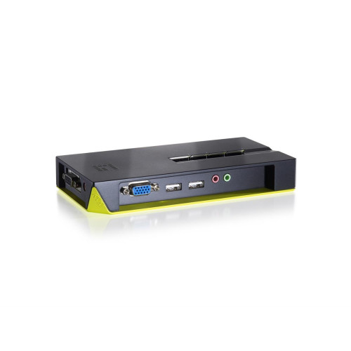 LevelOne KVM-0421 przełącznik KVM Czarny, Zielony
