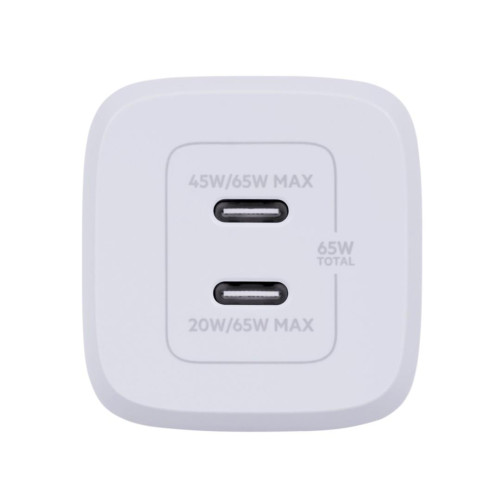 Ładowarka Belkin BoostCharge Pro Dual USB-C PD 3.0 PPS GaN Wall Charger 65W + USB-C to USB-C Cable 2m White-14518026