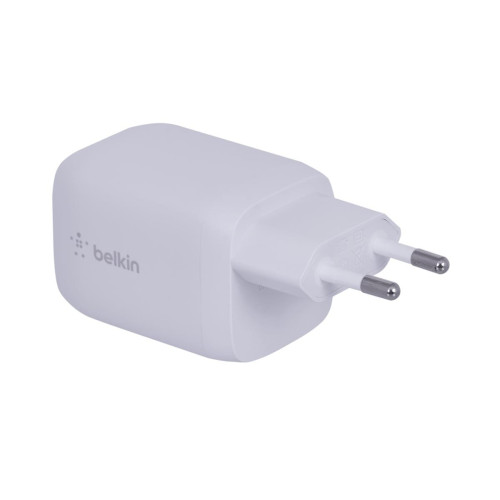 Ładowarka Belkin BoostCharge Pro Dual USB-C PD 3.0 PPS GaN Wall Charger 65W + USB-C to USB-C Cable 2m White-14518028