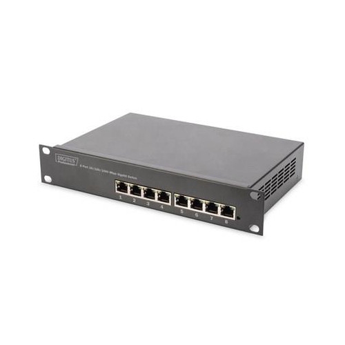 Digitus 8-portowy przełącznik gigabitowy, 10 cali, niezarządzalny