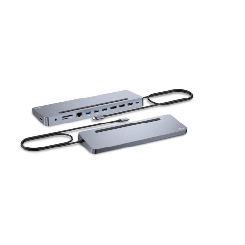 i-tec C31FLAT2PDPRO100W stacja dokująca Przewodowa USB 3.2 Gen 1 (3.1 Gen 1) Type-C Srebrny-14552595