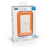 LaCie Rugged Mini zewnętrzny dysk twarde 2 TB 5400 RPM Micro-USB B 3.2 Gen 1 (3.1 Gen 1) Pomarańczowy, Srebrny