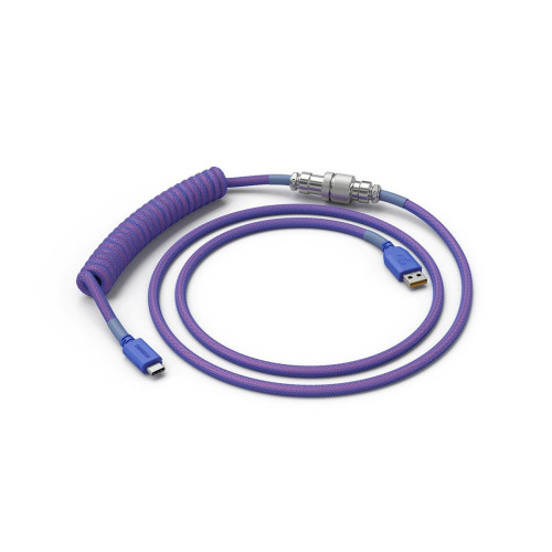 Glorious Spiralny Nebula, USB-C na USB-A, 1.37m - fioletowy-13012989