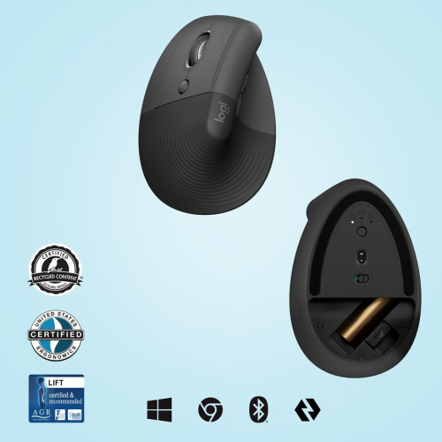 LIFT LEFT VERTICAL ERGO MOUSE -/GRAPHITE / BLACK - EMEA-14683119