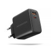 Axagon ACU-PQ45 QC 3.0, 4.0/AFC/FCP/PPS/PD, 45W, schwarz - Netzladegerät mit USB-A und USB-C Schnittstelle Telefon komórkowy, Smartfon, Smartwatch, Ta