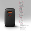 Axagon ACU-PQ45 QC 3.0, 4.0/AFC/FCP/PPS/PD, 45W, schwarz - Netzladegerät mit USB-A und USB-C Schnittstelle Telefon kom