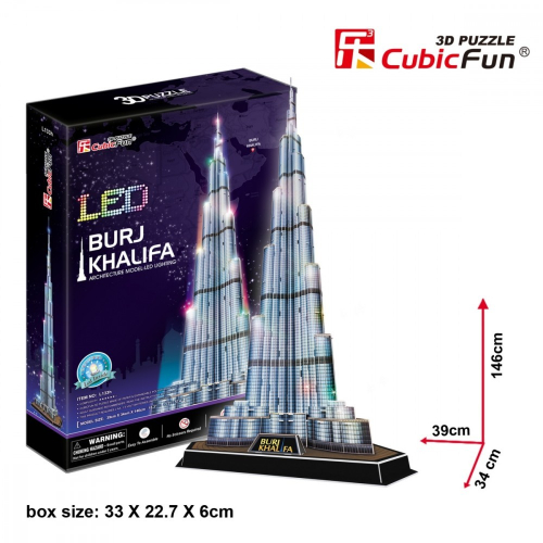 Puzzle 3D Burj Khalifa (Światło)-14797737