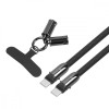 Kabel 2w1 USB C smycz 1.2 m czarny-14811747