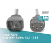 Kabel przedłużający zasilający Typ IEC C14/IEC C13 M/Ż czarny 1,8m-14816717