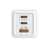 Ładowarka sieciowa 65W GaN LA-07 z kablem USB-A-USB typ C 1m, biała-14821104
