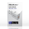 Ładowarka sieciowa 20W GaN | 5-20V | 1.5-3A | 1xUSB-C PD | 1xUSB QC 3.0 | Biała-14821122