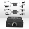 Rozdzielacz Splitter mini SWITCH 1x2 port RJ45 | 1000Mbps | USB-C| Aluminium-14824573