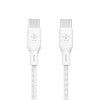 Kabel w oplocie USB-C do USB-C 100W 3m biały