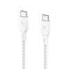 Kabel w oplocie USB-C do USB-C 100W 3m biały-14826012