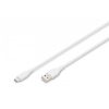 Kabel połączeniowy silikonowy USB-A - USB-C, USB 2.0 60W, 2m Biały