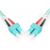 Patch cord światłowodowy FO SC-SC MM 50/125 OM3 duplex LSOH 1m, turkusowy-14827799