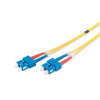 Patch cord światłowodowy FO SC-SC SM 9/125 OS2 duplex LSOH 1m Żółty