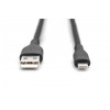 Kabel zasilający silikonowy USB-A - Lightning, USB 2.0 12W, certyfikat MFI, 1m Czarny-14827867