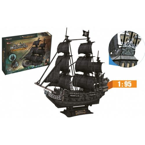 Puzzle 3D Duży zestaw okręt piracki Zemsta Królow-14801831