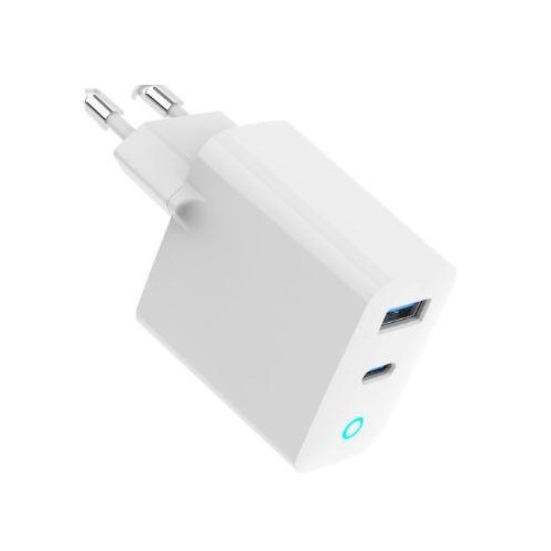 Ładowarka USB-A/C GaN LED 30W PD QC3.0 biała-14811259