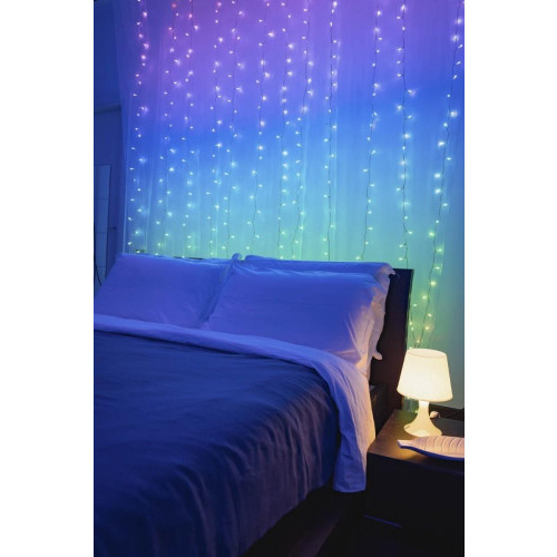 Inteligentna kurtyna Curtain 400 LED RGB+W 3x2m, przezroczysty przewód-14811594