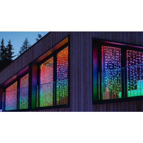 Inteligentna kurtyna Curtain 400 LED RGB+W 3x2m, przezroczysty przewód-14811602