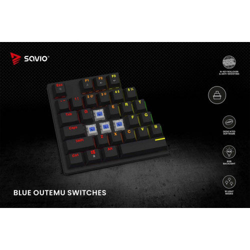 Klawiatura mechaniczna RGB Tempest X2 Outemu Blue-14811904