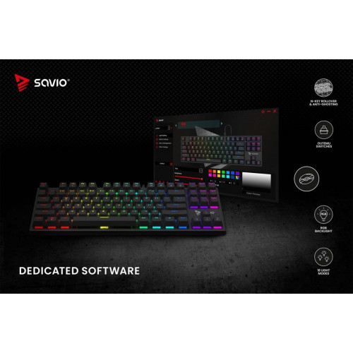 Klawiatura mechaniczna RGB Tempest X2 Outemu Blue-14811905