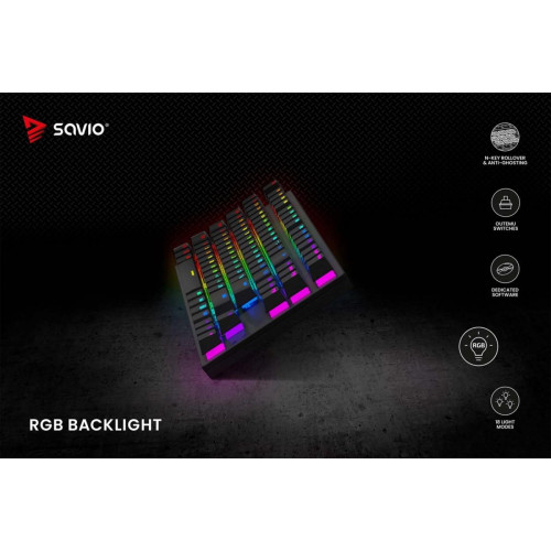 Klawiatura mechaniczna RGB Tempest X2 Outemu Blue-14811906