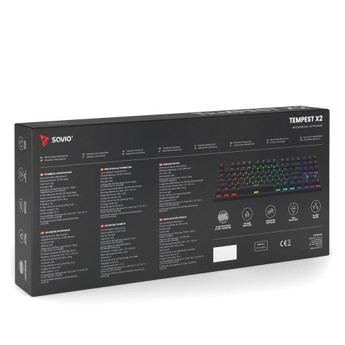 Klawiatura mechaniczna RGB Tempest X2 Outemu Blue-14811909