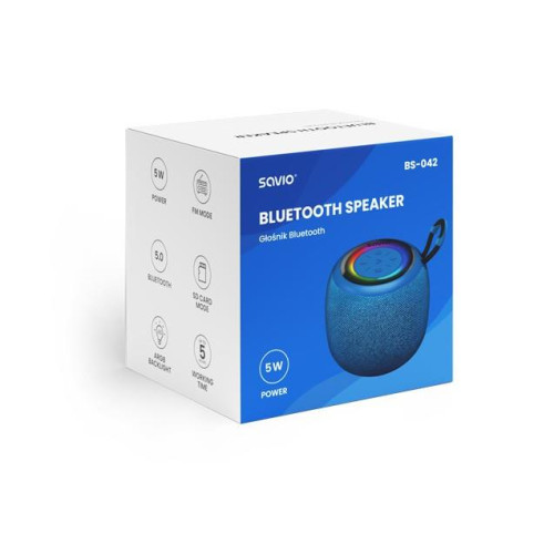 Głośnik bezprzewodowy Bluetooth 5W, BS-042, Niebieski-14812010