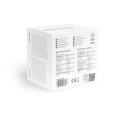 Głośnik bezprzewodowy Bluetooth 5W, BS-042, Niebieski-14812011