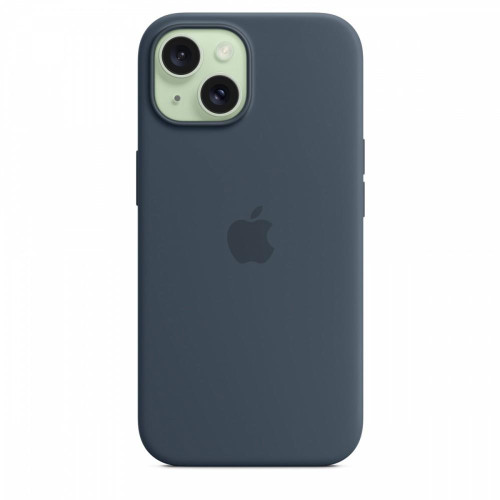 Etui silikonowe z MagSafe do iPhonea 15 - sztormowy błękit-14814288