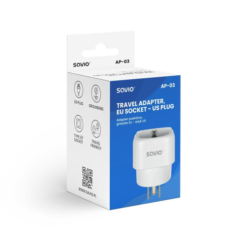 Adapter podróżny, gniazdo EU wtyk US AP-03-14815096