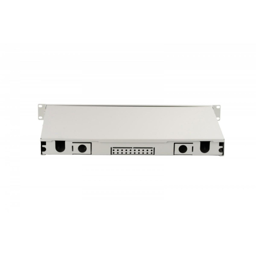 Przełącznica światłowodowa/panel krosowy z wyposażeniem 19 cali 1U, 24x SC duplex, OM3, wysuwany, Szara-14815564
