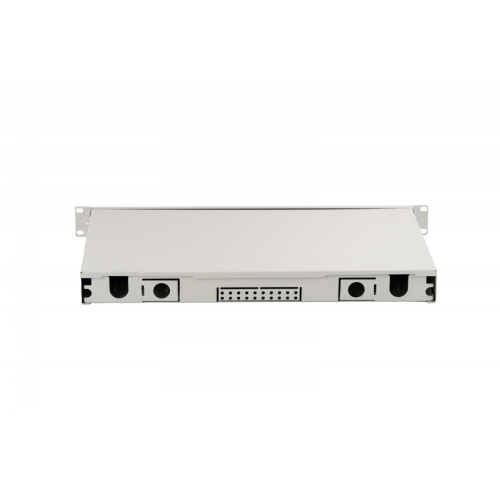 Przełącznica światłowodowa/panel krosowy z wyposażeniem 19 cali 1U, 24x LC duplex, OM4, wysuwany, Szara-14815567