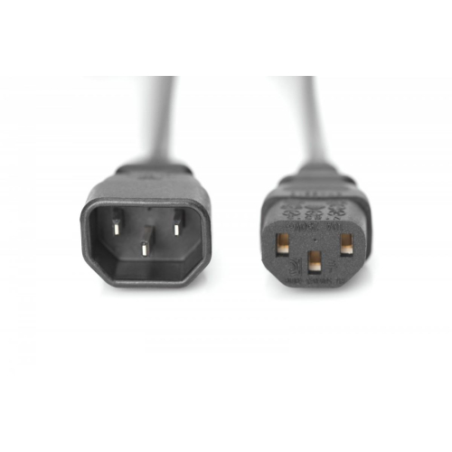 Kabel przedłużający zasilający Typ IEC C14/IEC C13 M/Ż czarny 1,8m-14816713