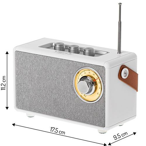 Głośnik Bluetooth CR1902 FM USB-C biały-14817042