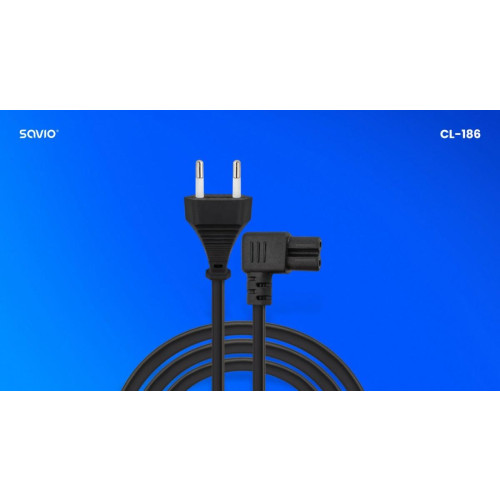 Kabel zasilający 2pin, C7 kątowy 5m, CL-186-14817817