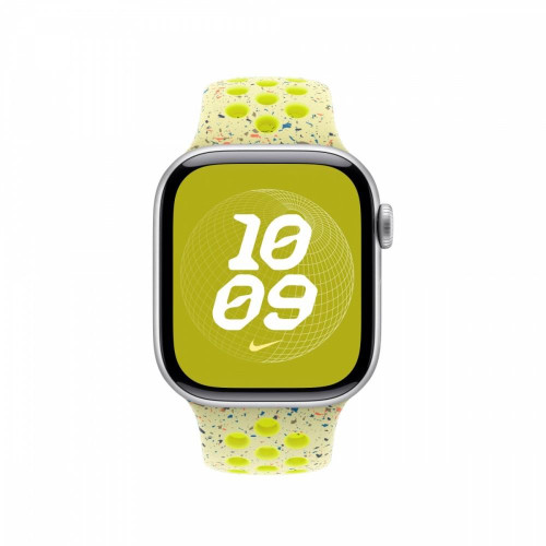 Pasek sportowy Nike w kolorze promiennym zielonożółtym do koperty 42 mm - rozmiar S/M-14818477